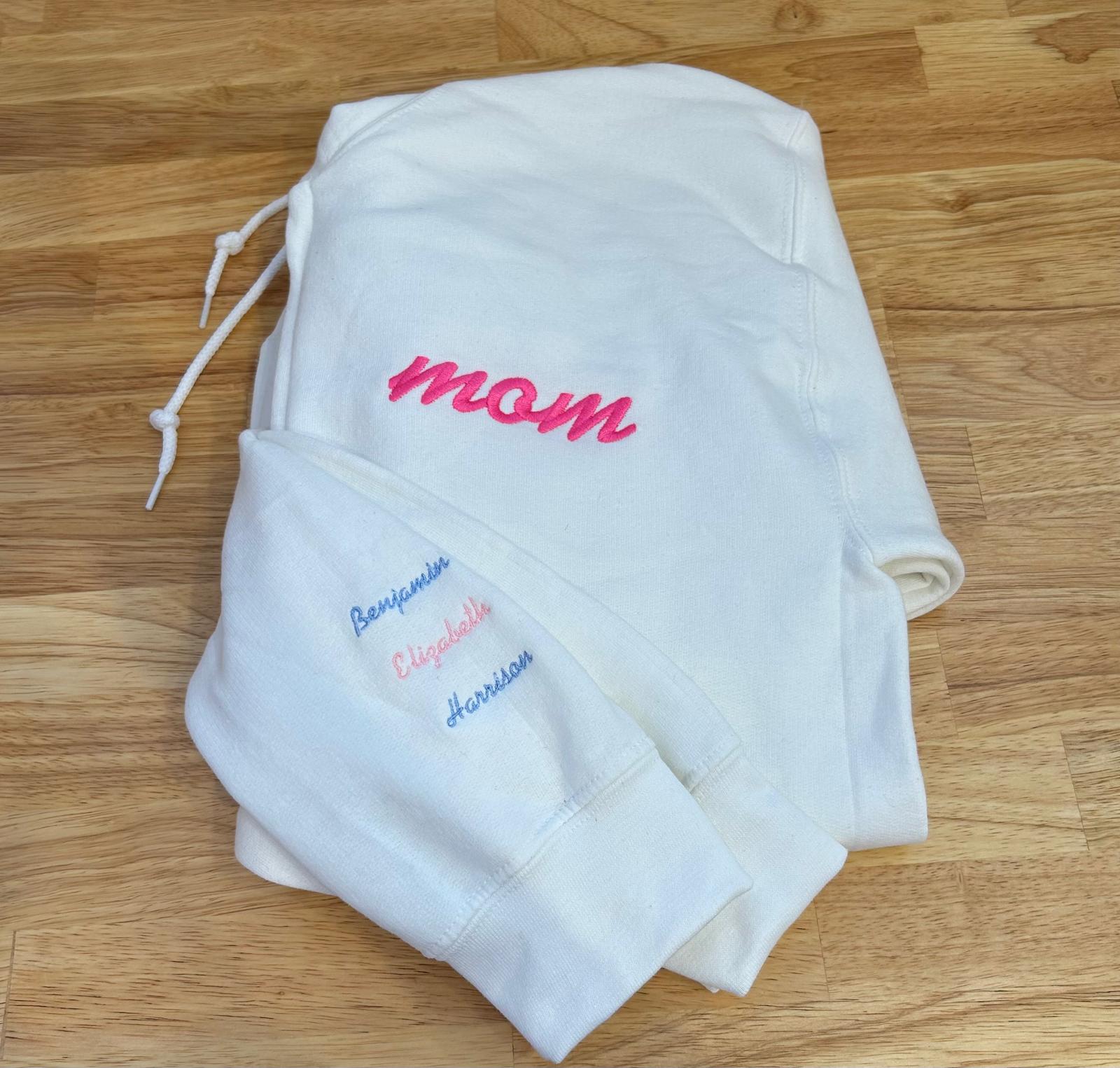 Zip Up Sweatshirt + Embroidery
