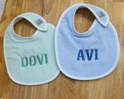 Seersucker and Gingham Bib