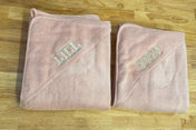 Solid Scalloped Hooded Towel and Washcloth Set