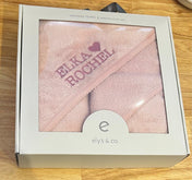 Solid Scalloped Hooded Towel and Washcloth Set