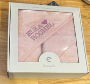 Solid Scalloped Hooded Towel and Washcloth Set