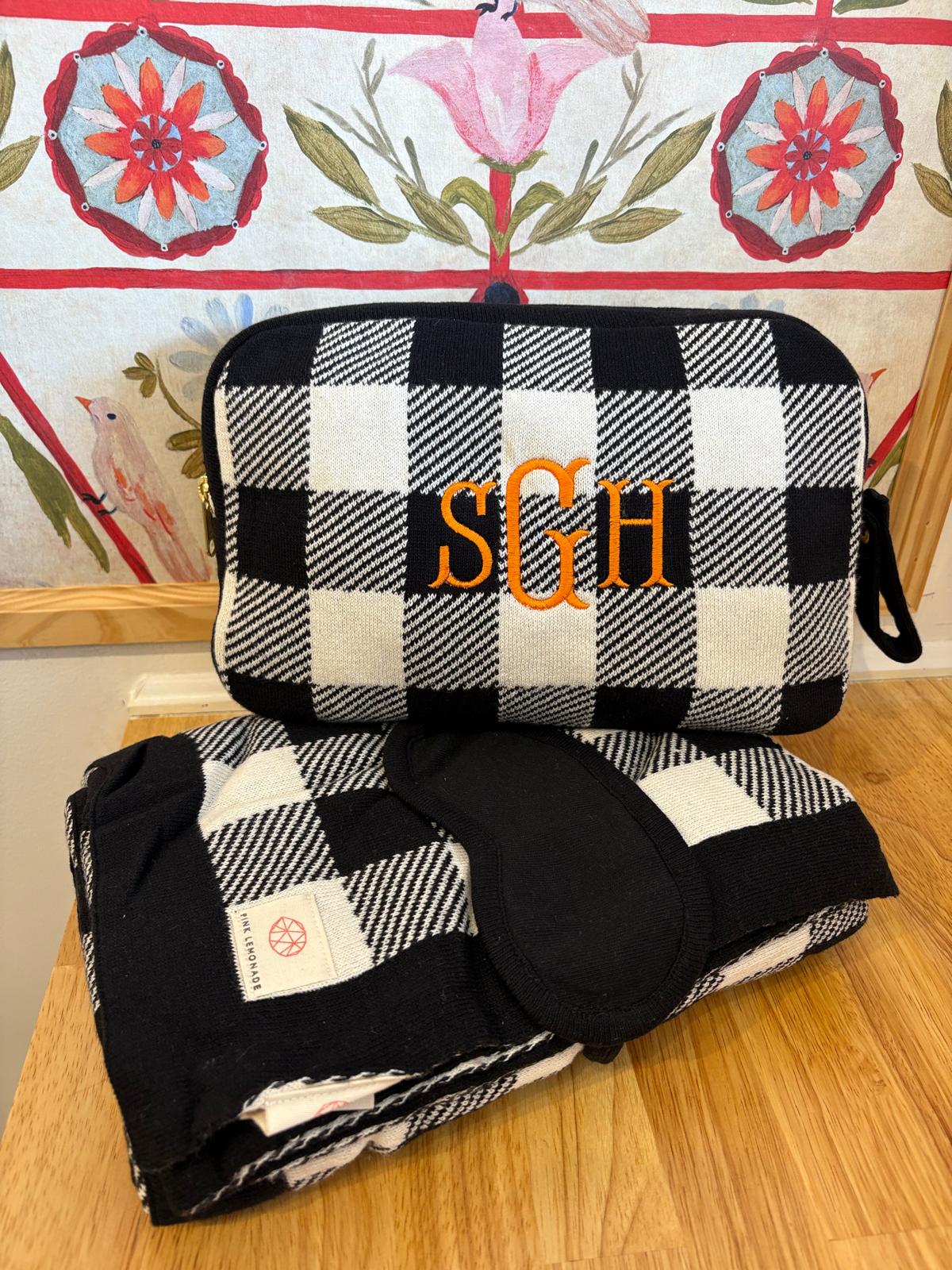 Travel Blanket Eye Mask Set