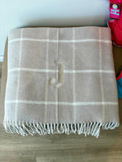 Window Pane Fringe Throw