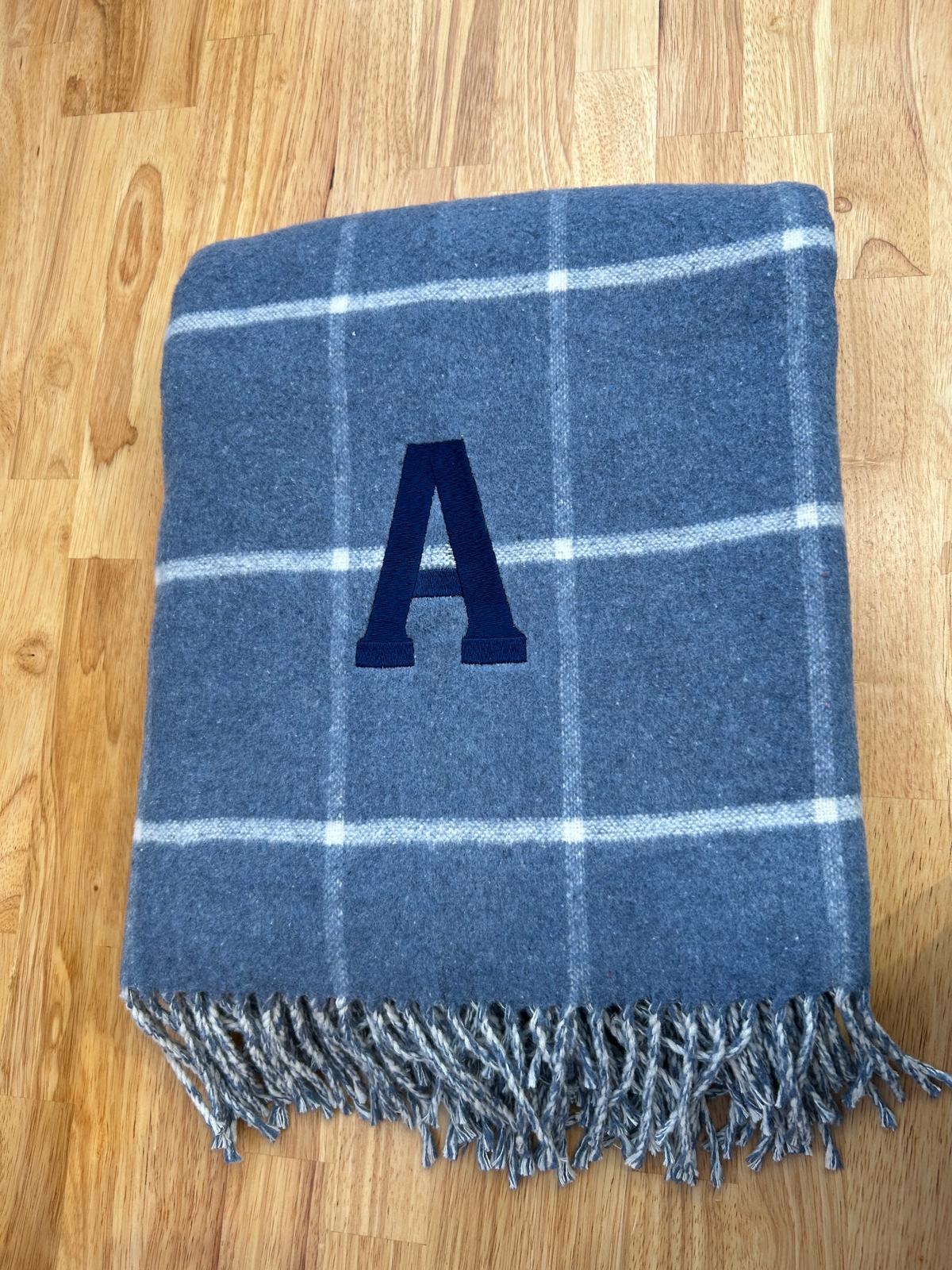 Window Pane Fringe Throw