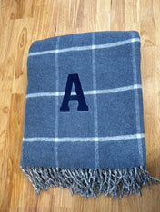 Window Pane Fringe Throw