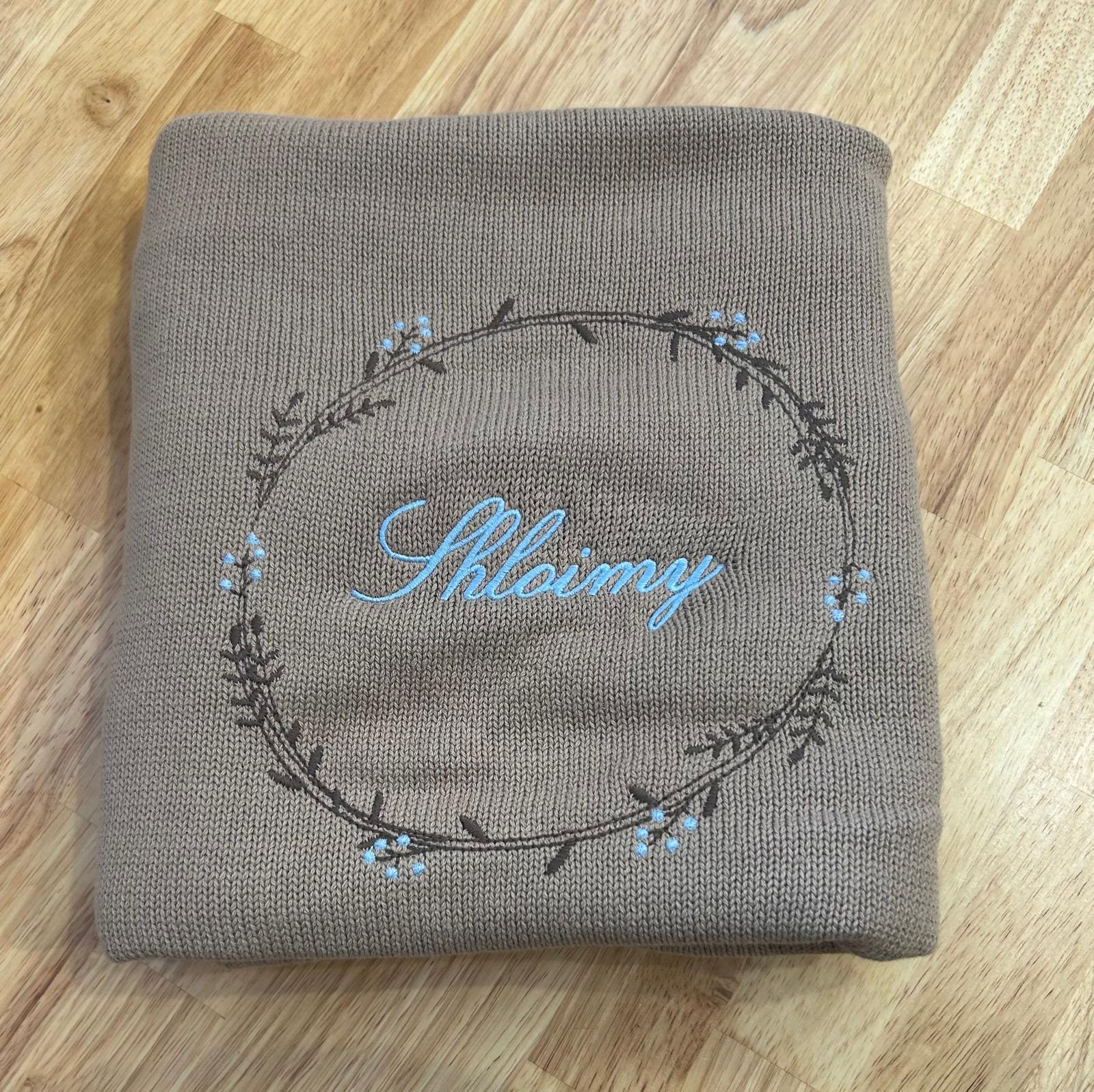 Embroidered Double Sided Blanket
