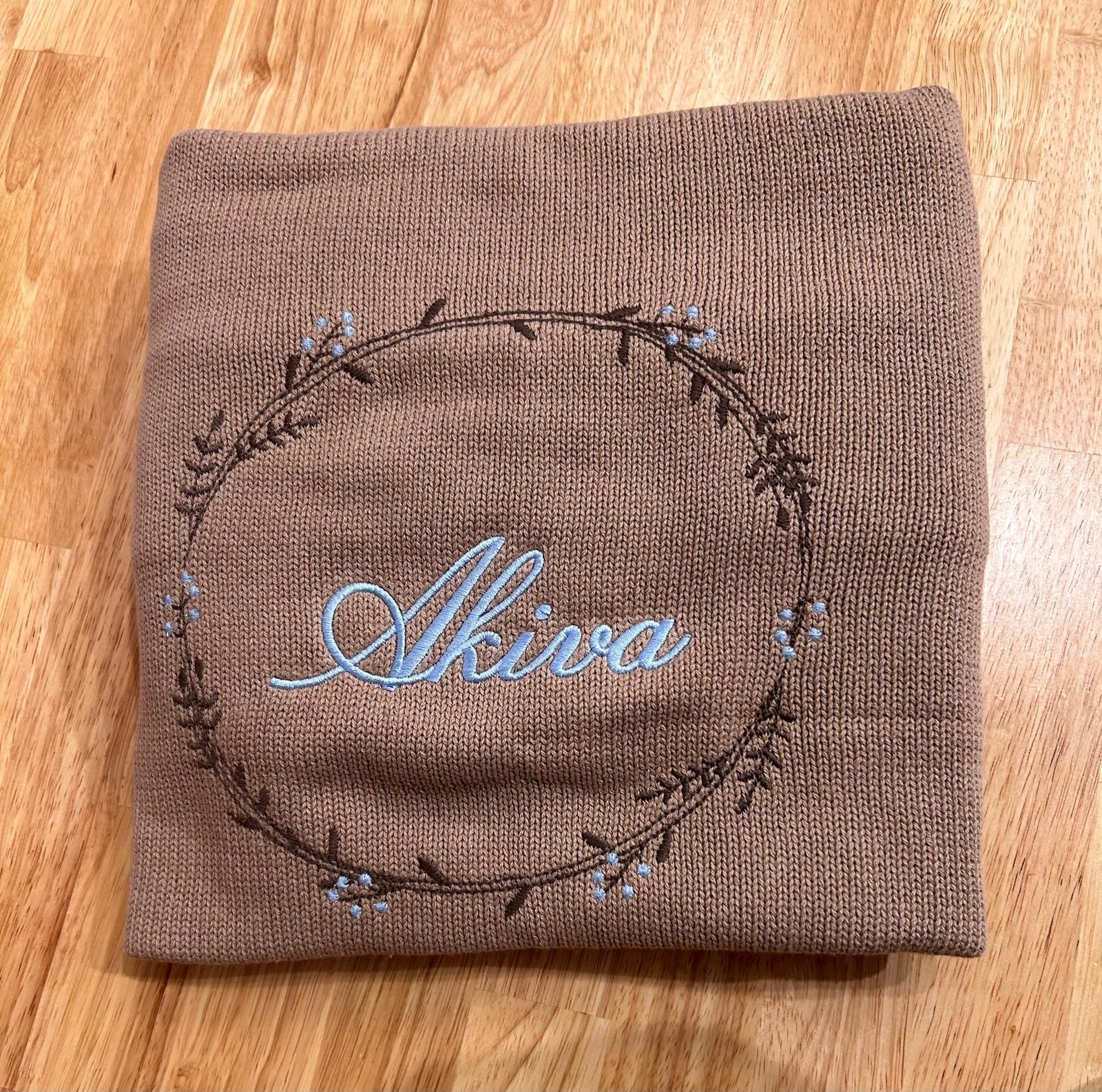 Embroidered Double Sided Blanket