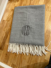 Fringed Herringbone Throw