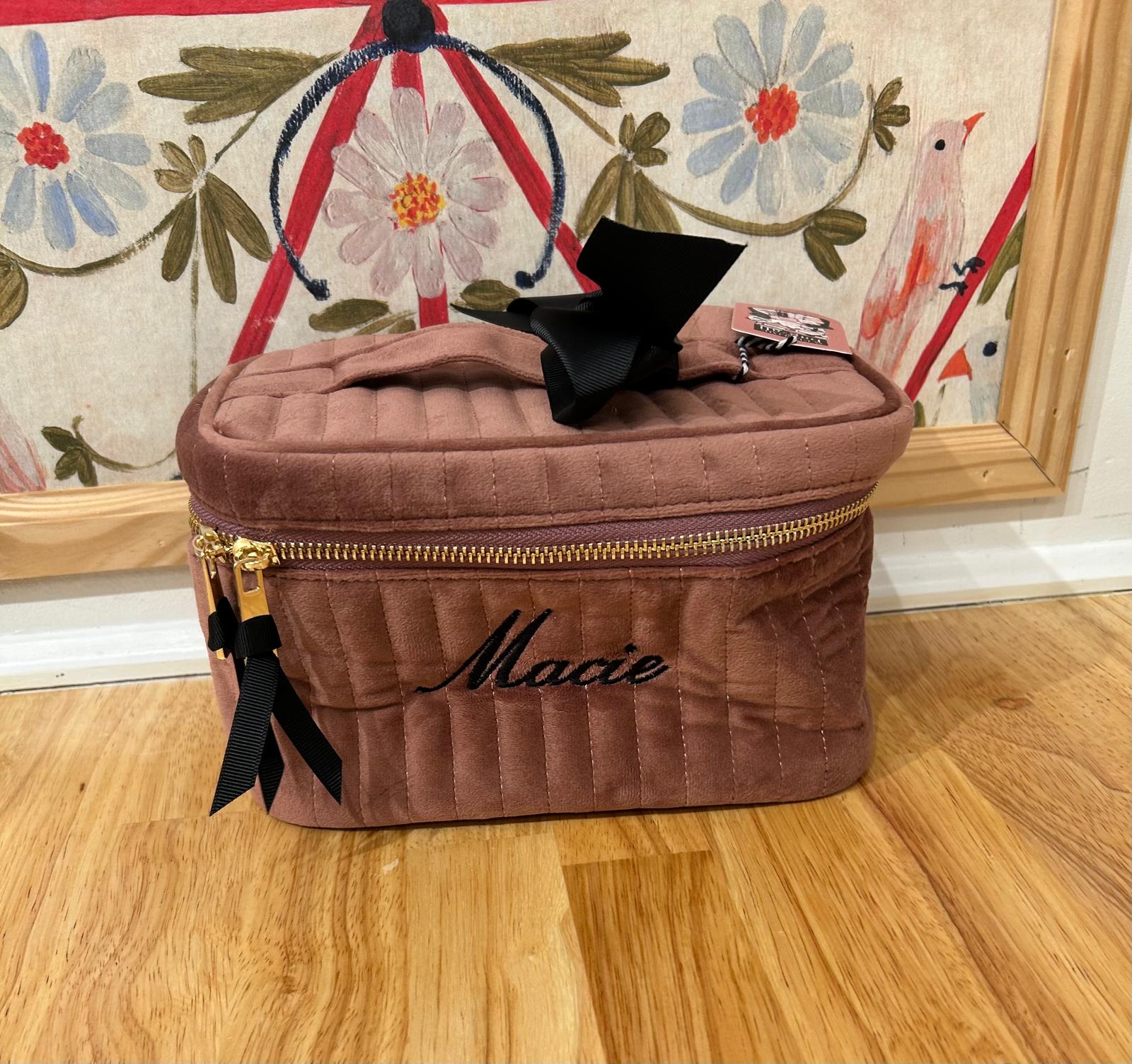 My Makeup Quilted Velvet Cosmetic Box