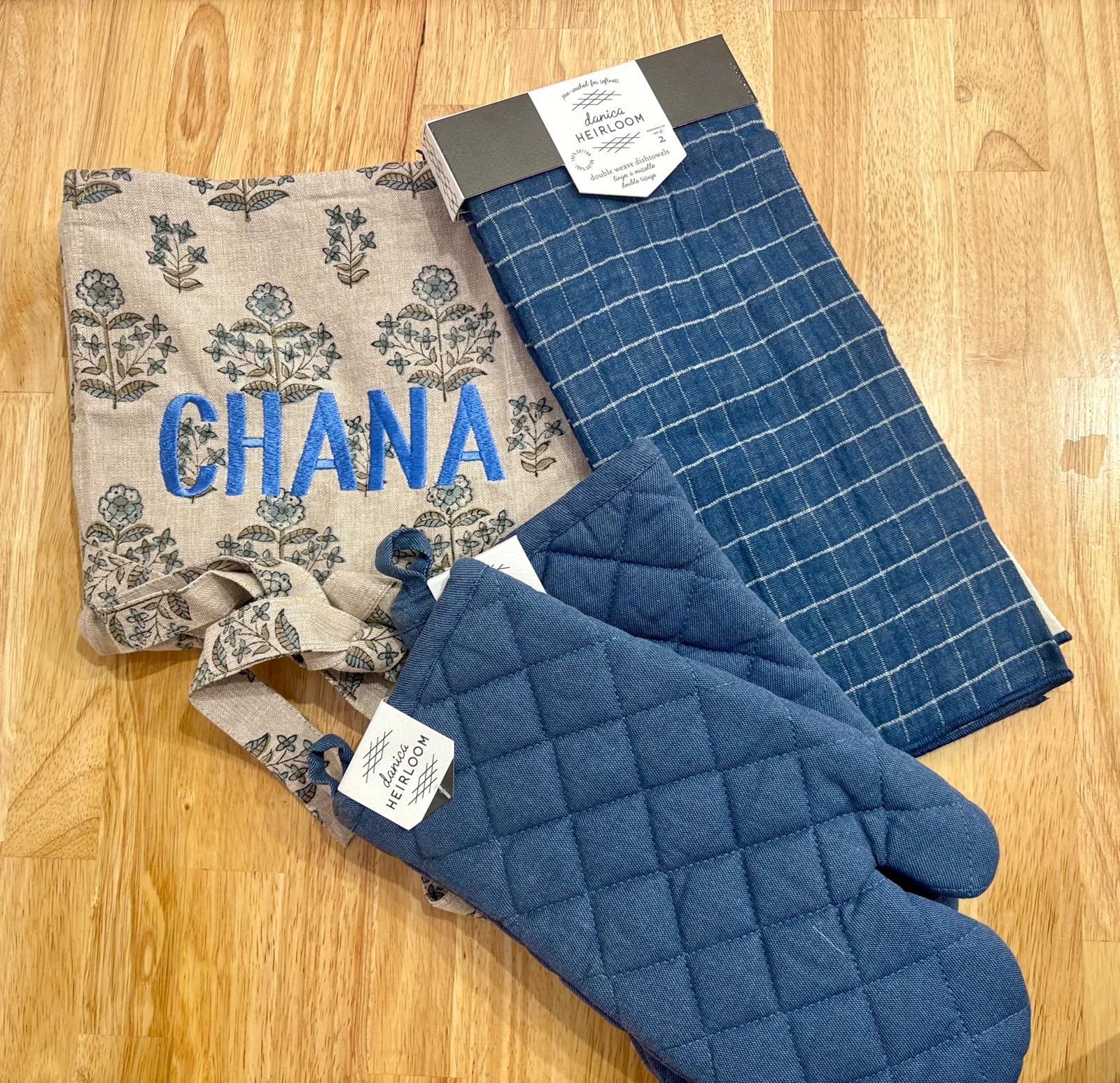 Salvia Block Print Apron