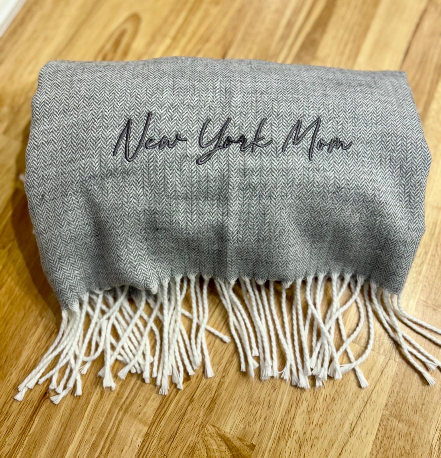 Fringed Herringbone Throw