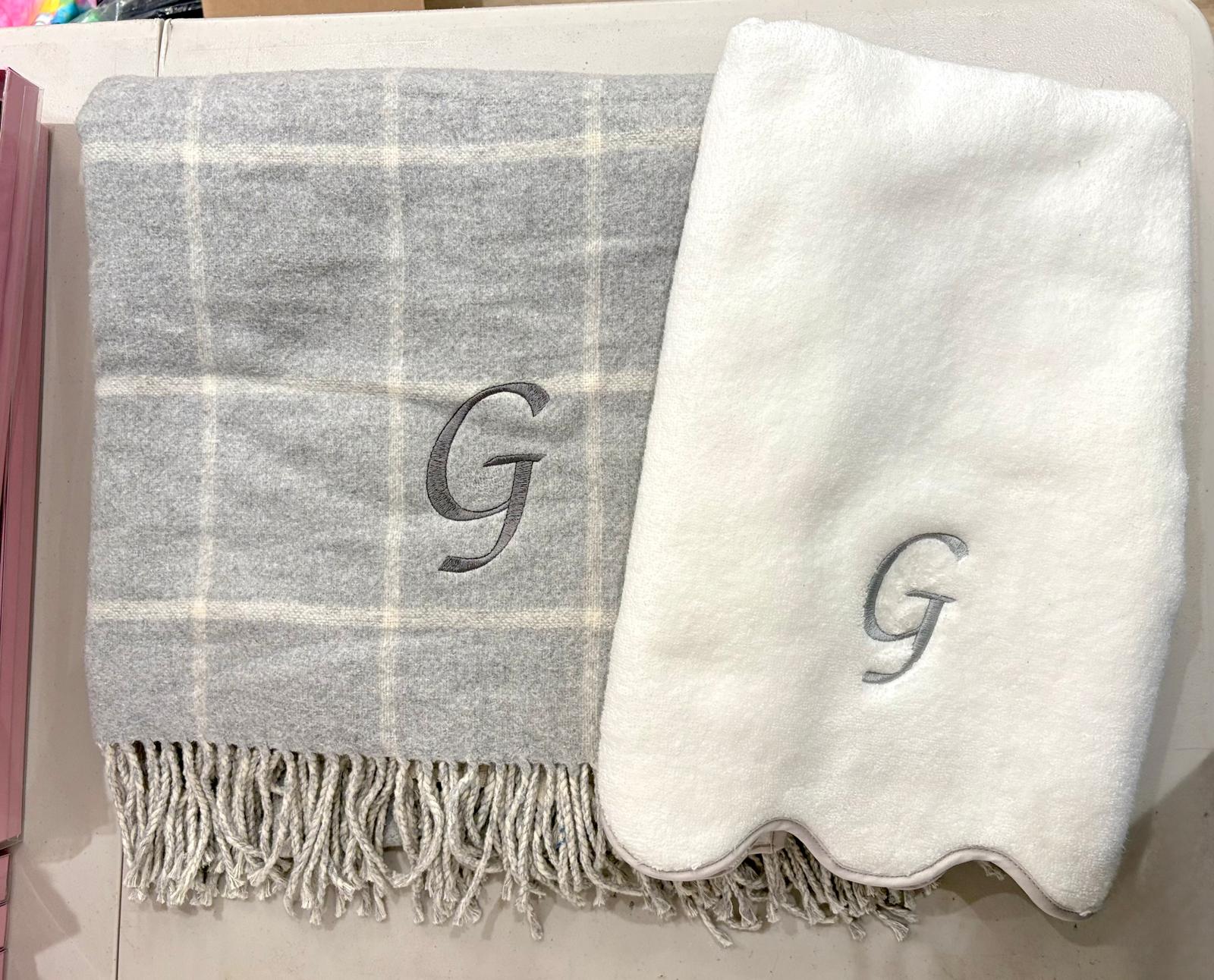 Window Pane Fringe Throw