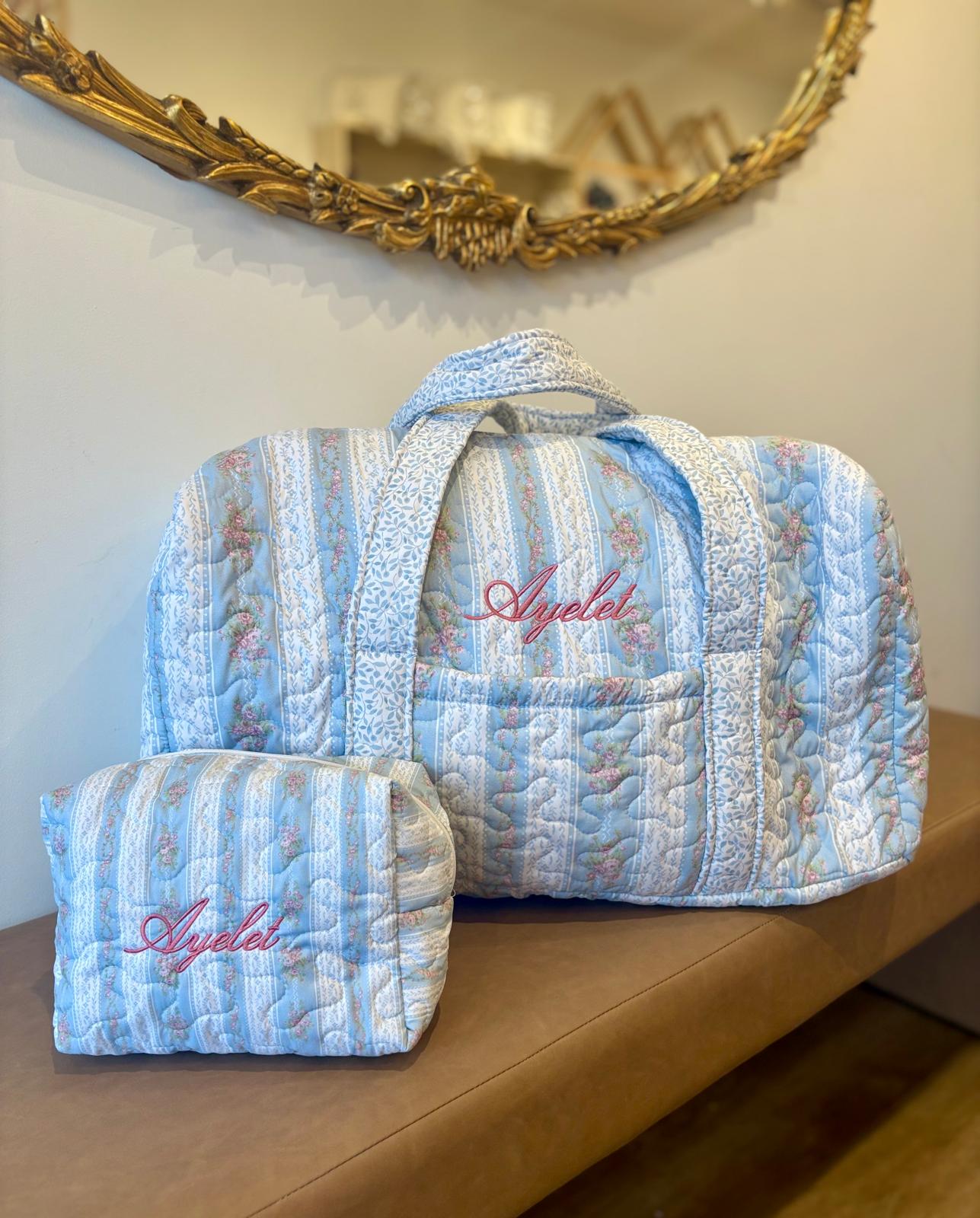 Quilted Weekender Duffel Bag