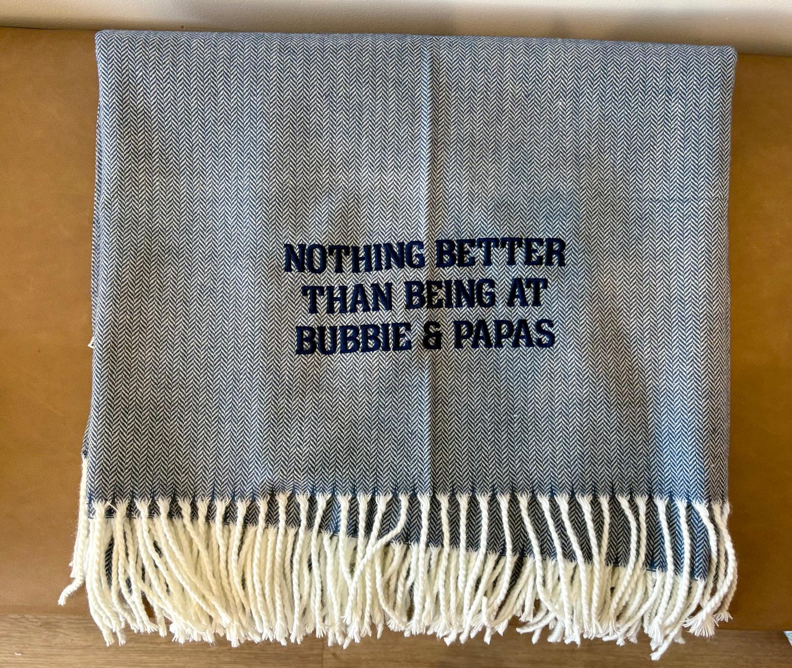 Fringed Herringbone Throw