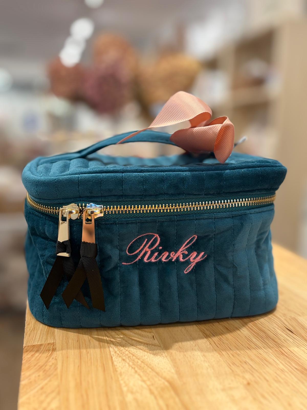 My Makeup Quilted Velvet Cosmetic Box