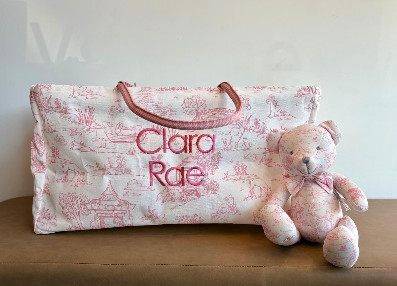 Safari Toile Hamper / Toy Bin