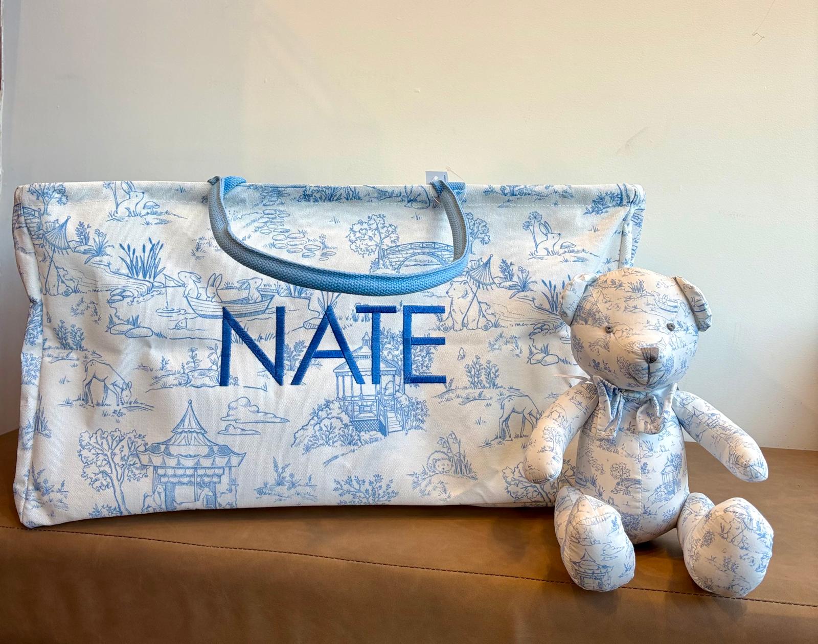 Safari Toile Hamper / Toy Bin