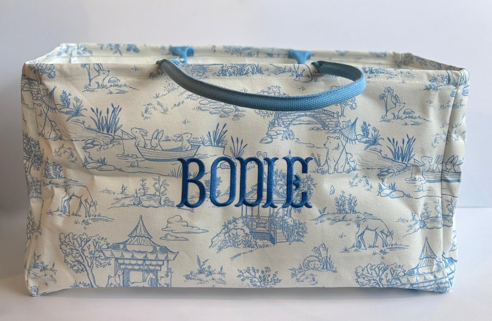 Safari Toile Hamper / Toy Bin