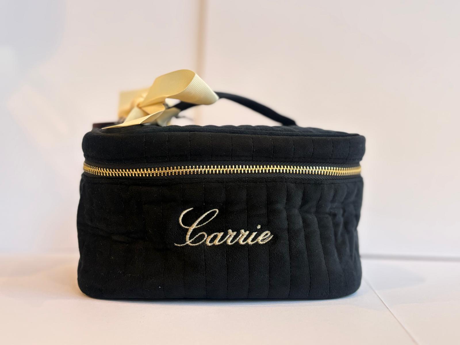 My Makeup Quilted Velvet Cosmetic Box