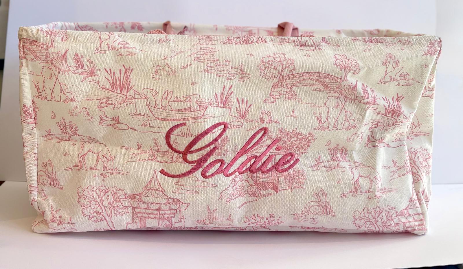 Safari Toile Hamper / Toy Bin