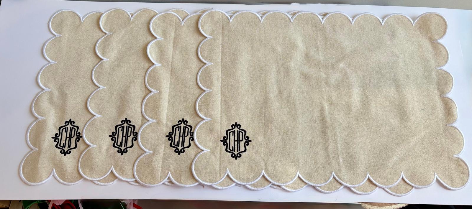 Scalloped Hem Placemat| Set of 4