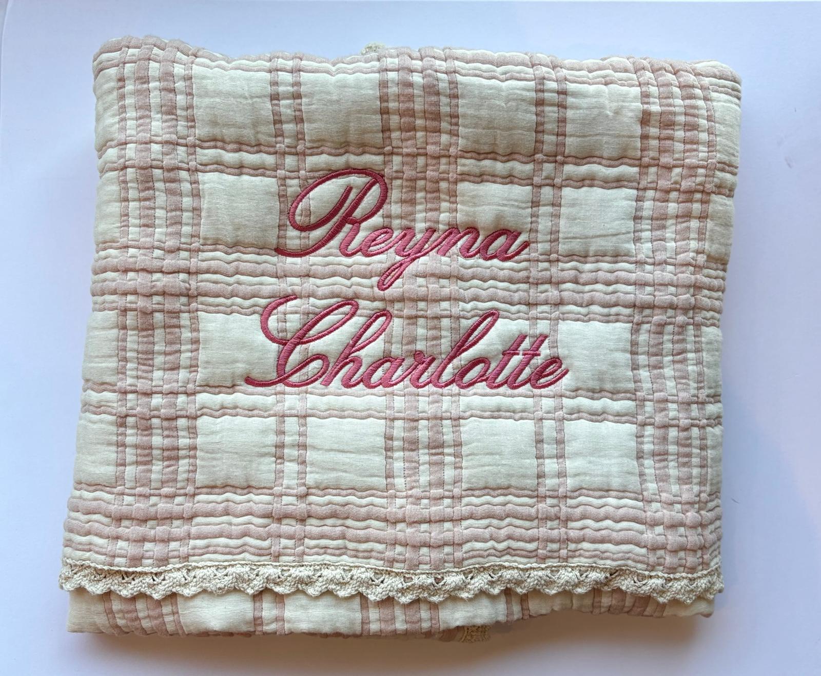 French Plaid Baby Quilt