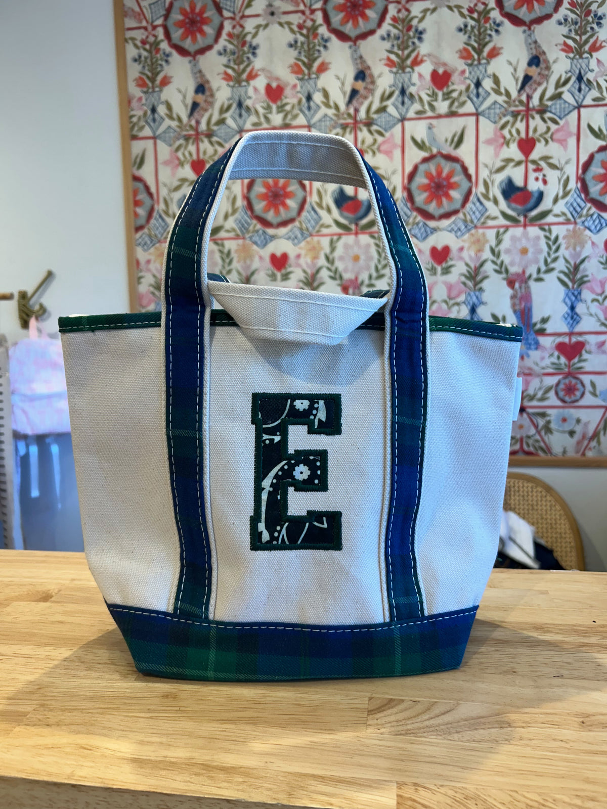 Plaid Open Top Tote