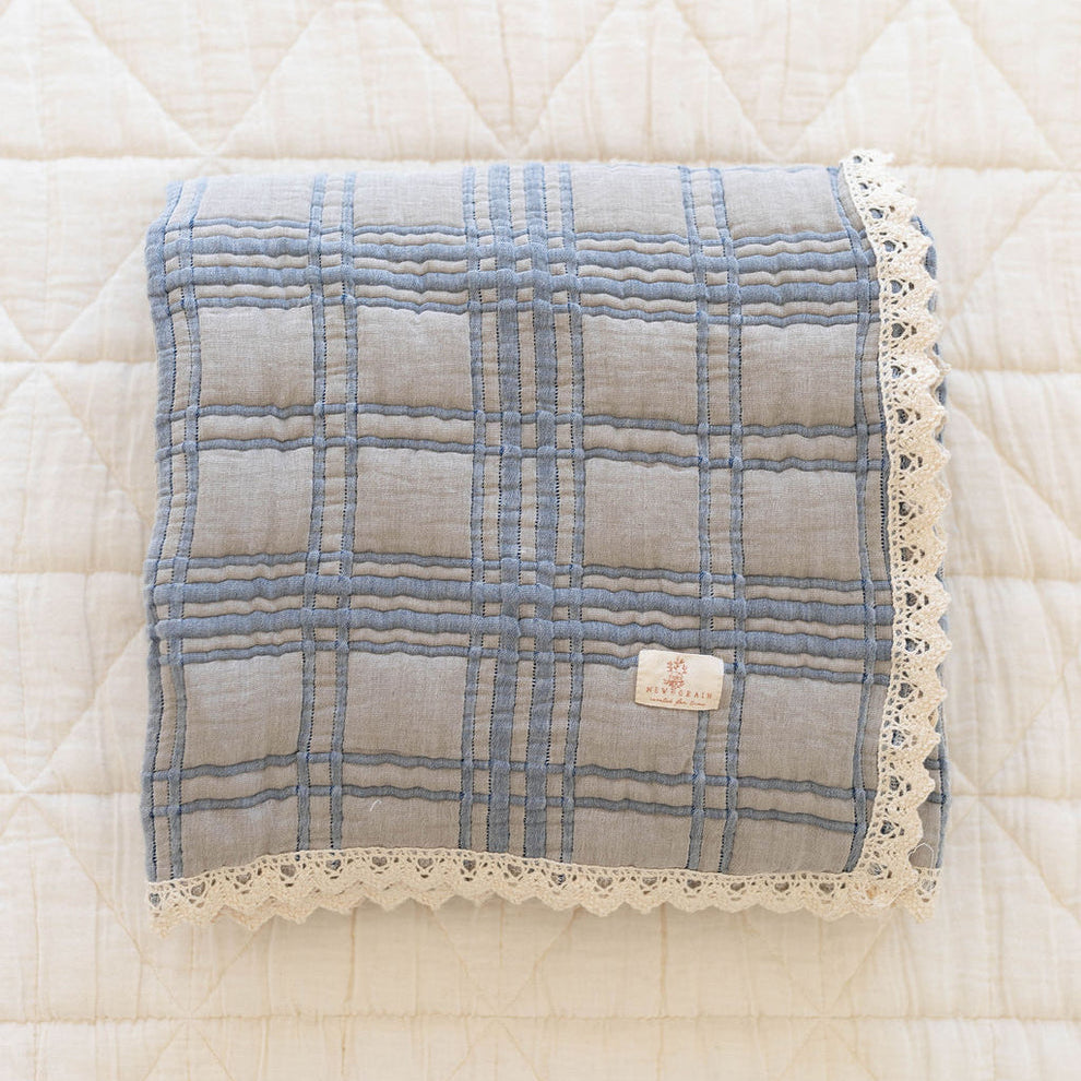 French Plaid Baby Quilt
