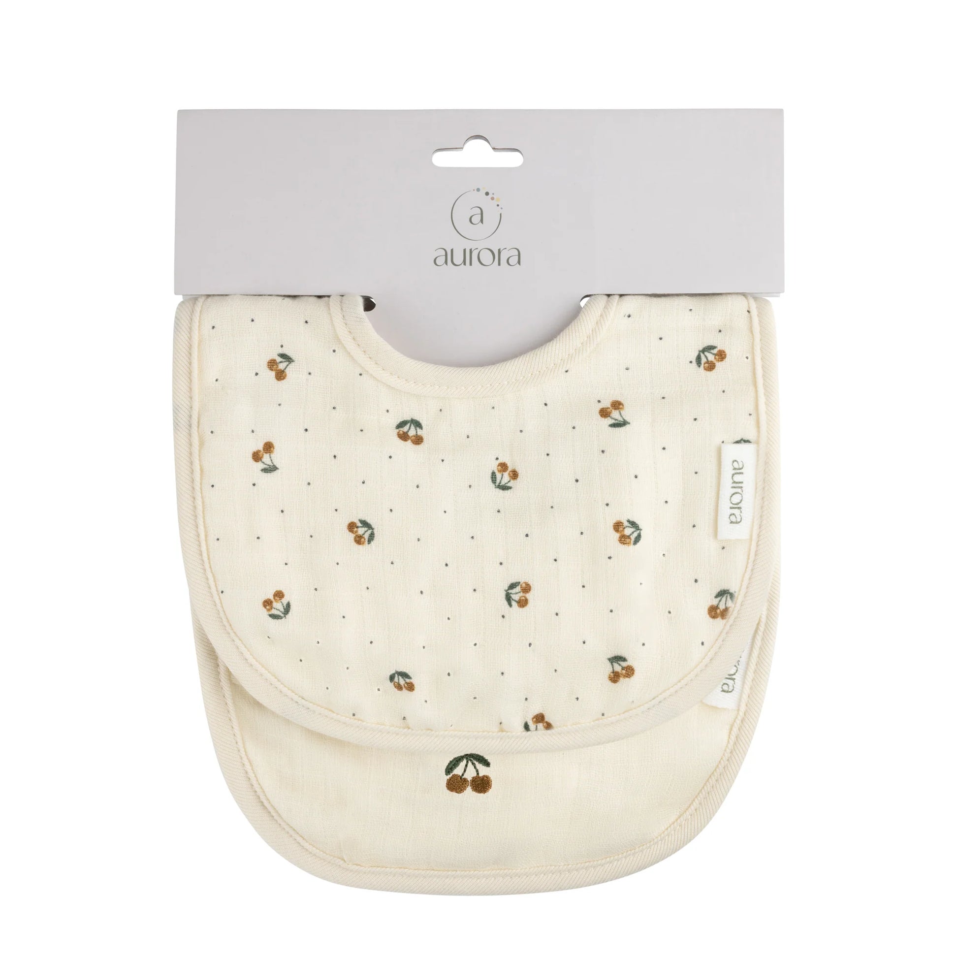 Cherry Print 2 Pack Bibs