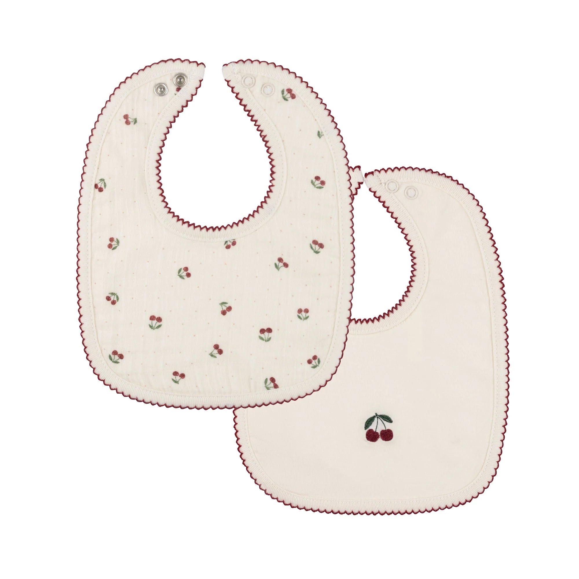 Cherry Print 2 Pack Bibs