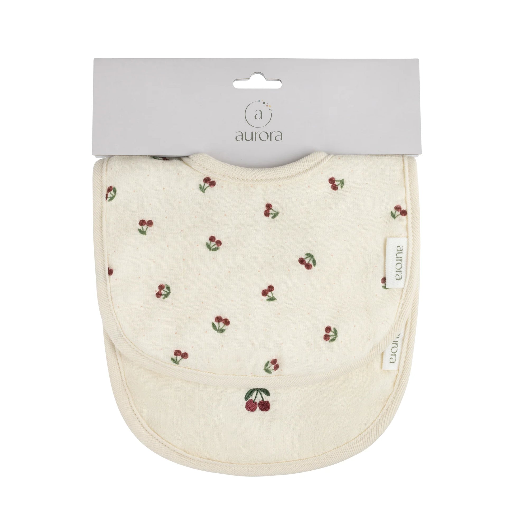 Cherry Print 2 Pack Bibs