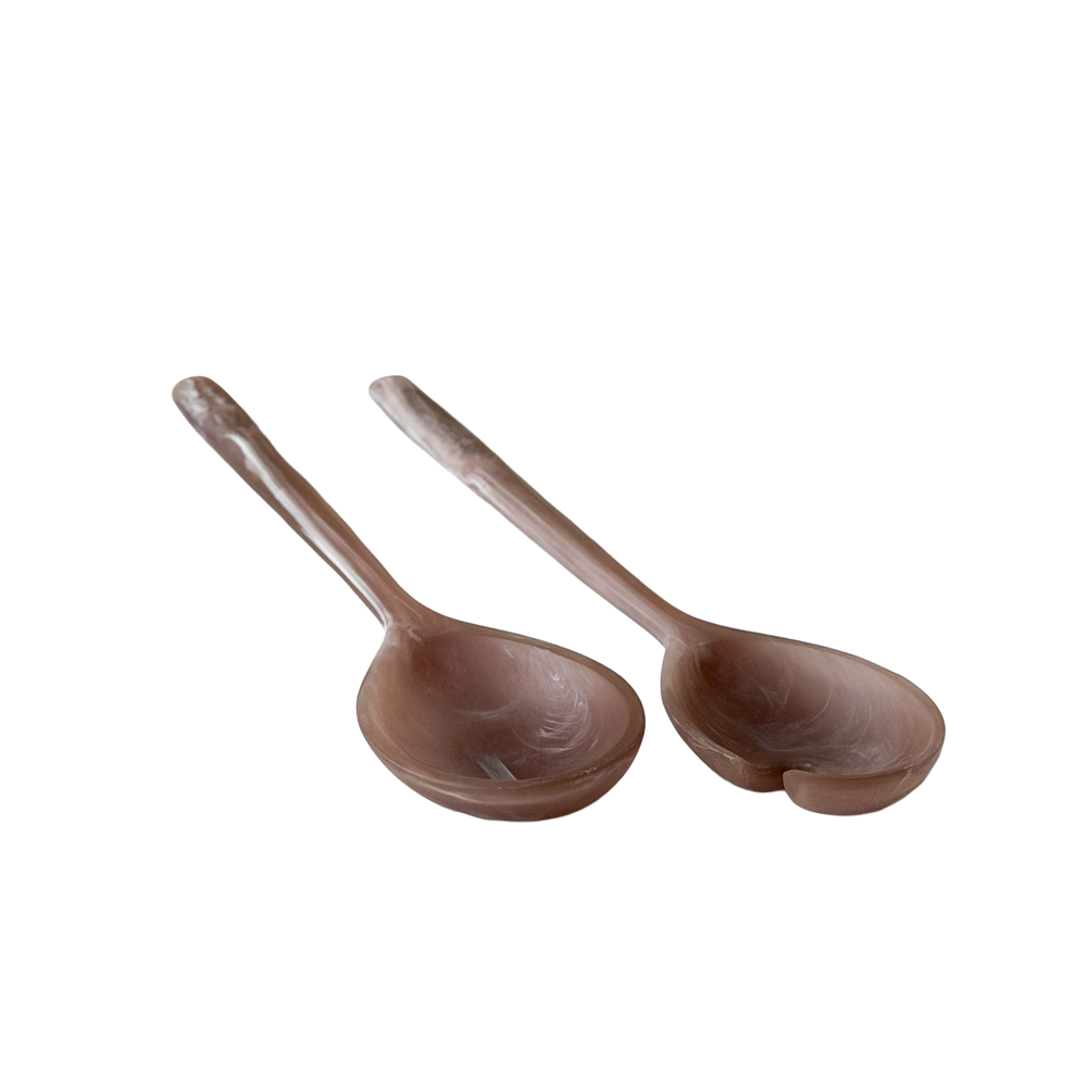 Resin Taupe Salad Servers