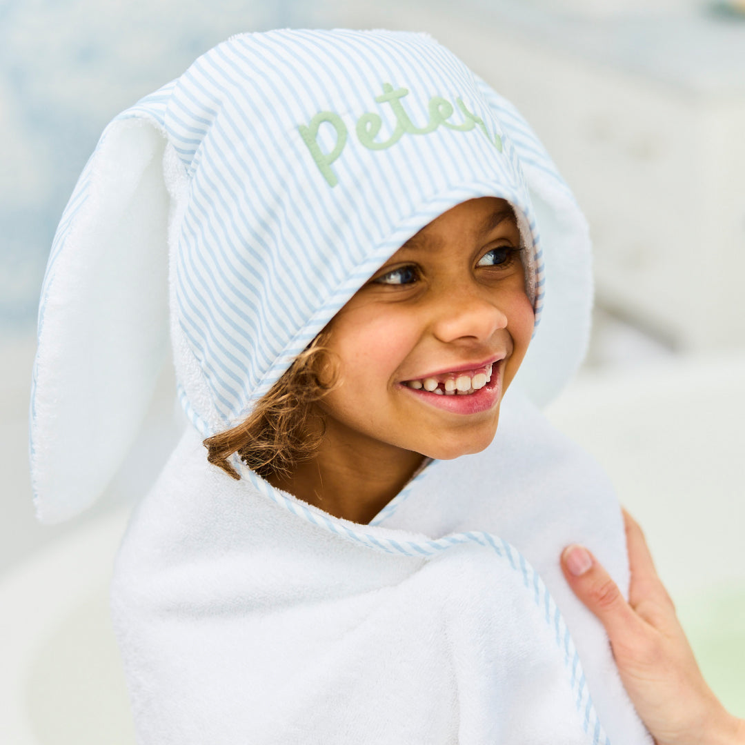 Percale Kids Bunny Hooded Towel