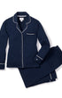 Women’s Pima Pajama Set in Navy.