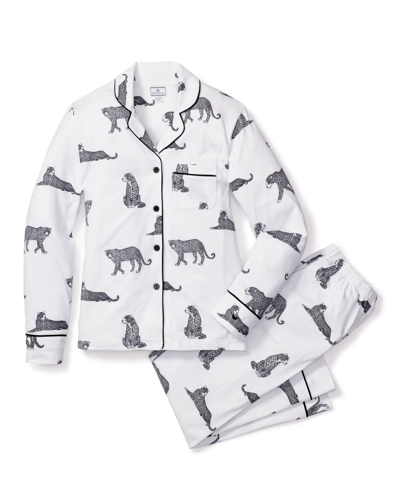Women's Pima Pajama Set Panthère de Paris.