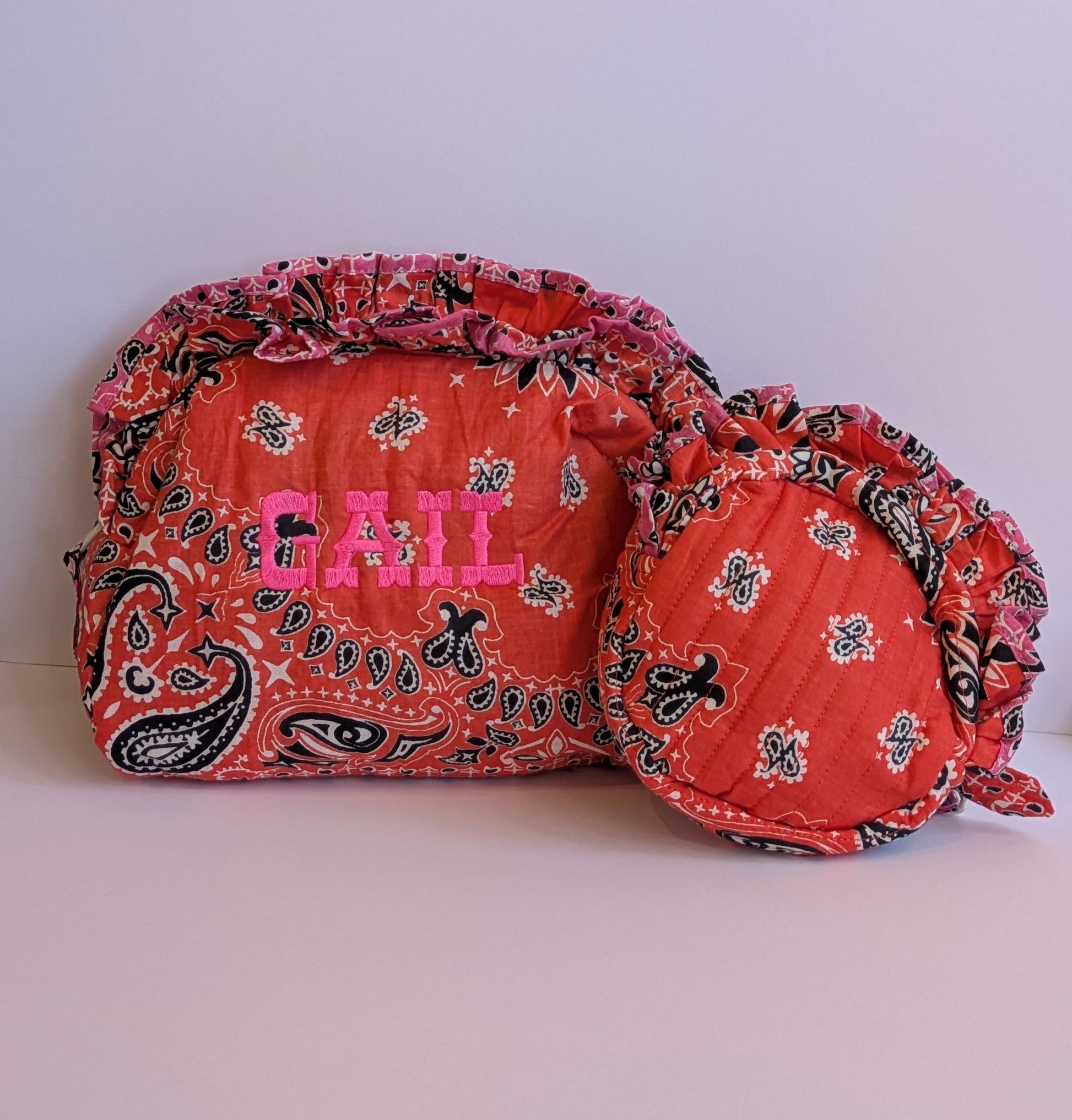 Bandana Print Pouch Set