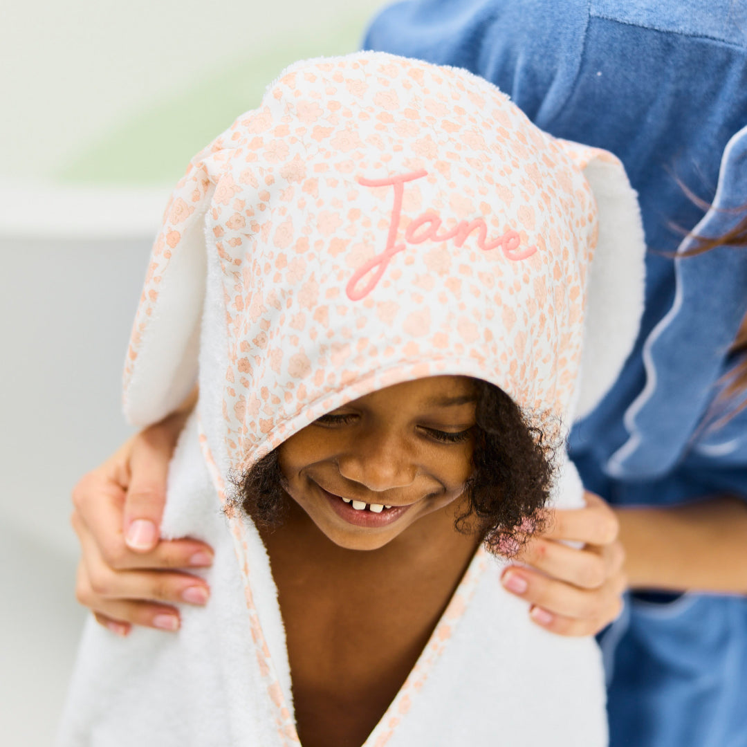 Percale Kids Bunny Hooded Towel