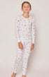 Model wearing Kid's Pima Snug Fit Pajama Set - Carnival.