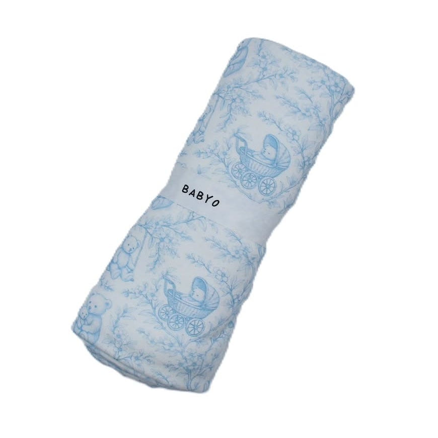 Teddy Toile Baby Swaddle