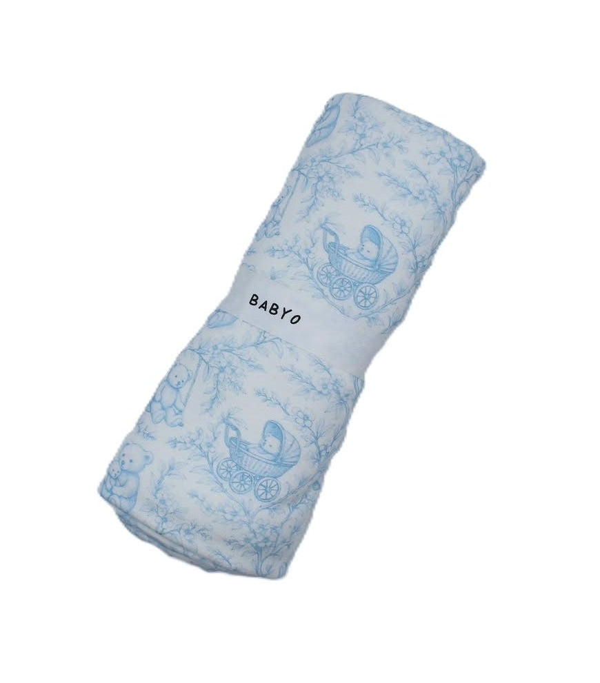 Teddy Toile Baby Swaddle