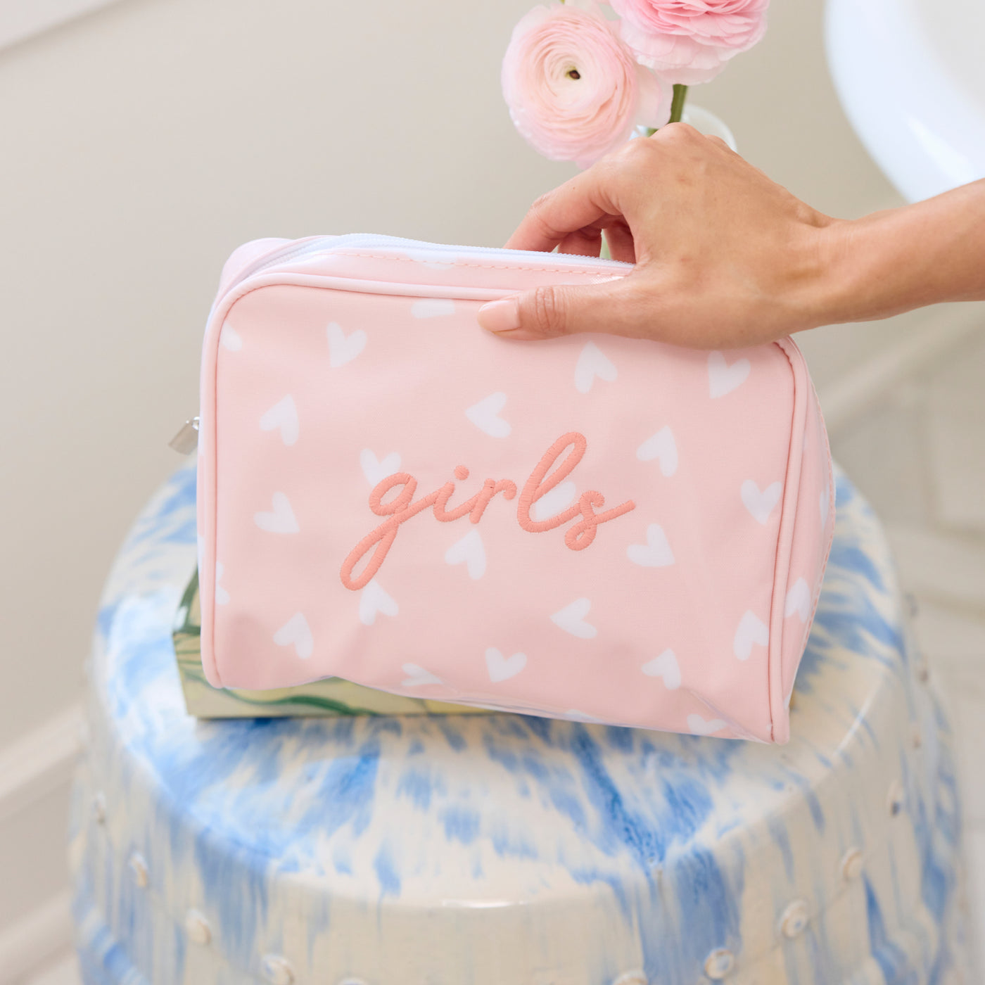 Tossed Hearts Toiletry Bag