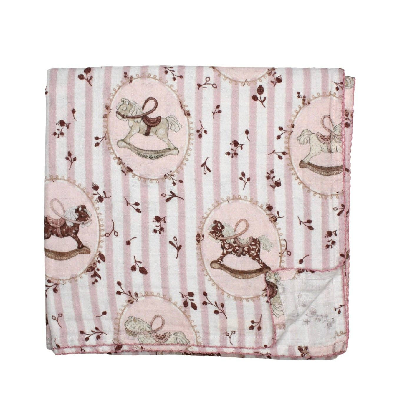 Rocking Horse Muslin Blanket