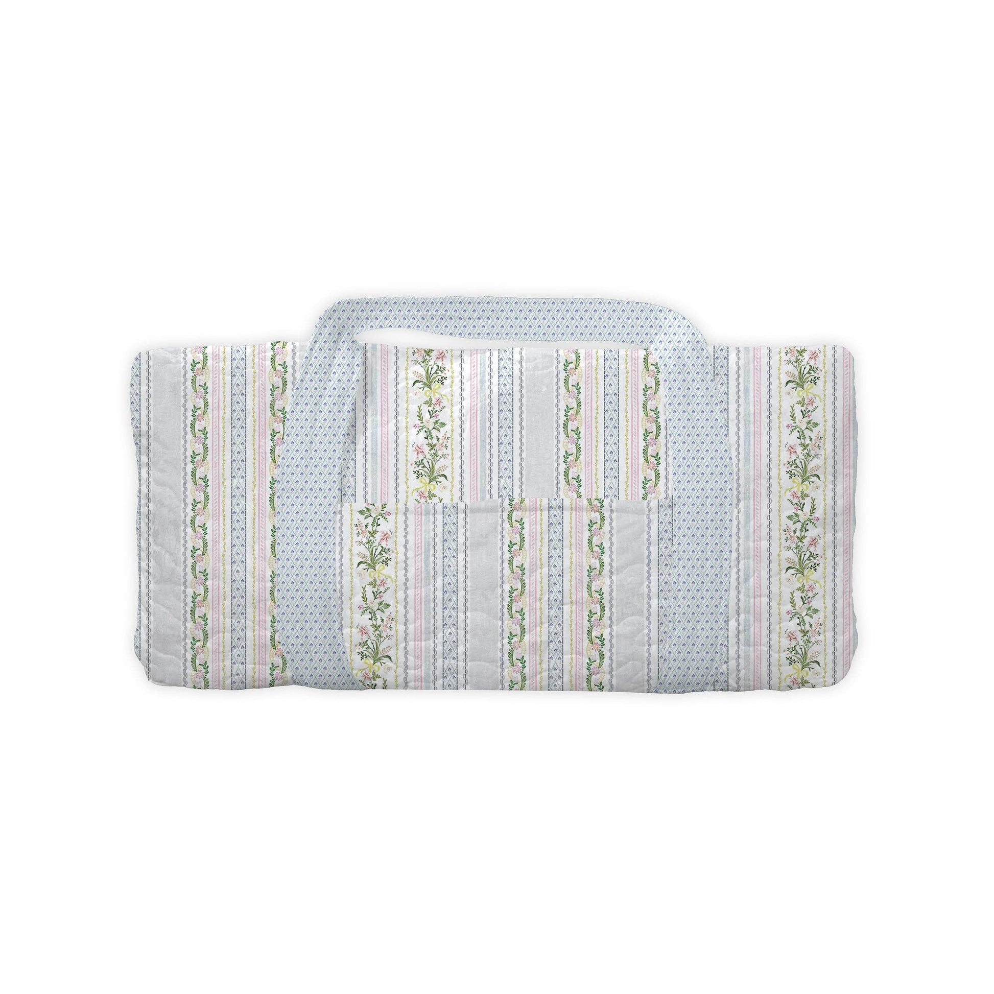 Milkglass Ribbon Blue Weekender Duffle Bag