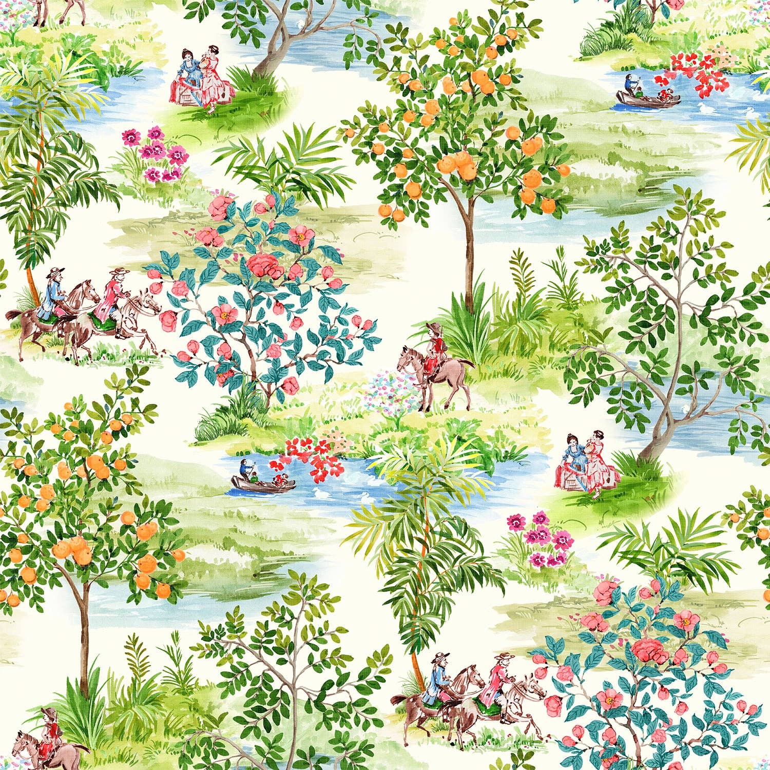 Positano Toile Makeup Bag