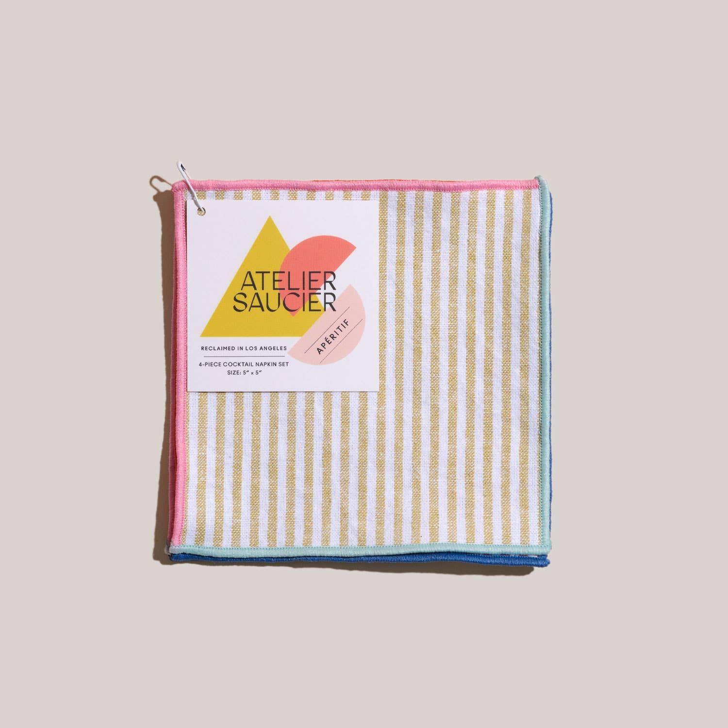 Contrasting Trim Cocktail Napkins | 4