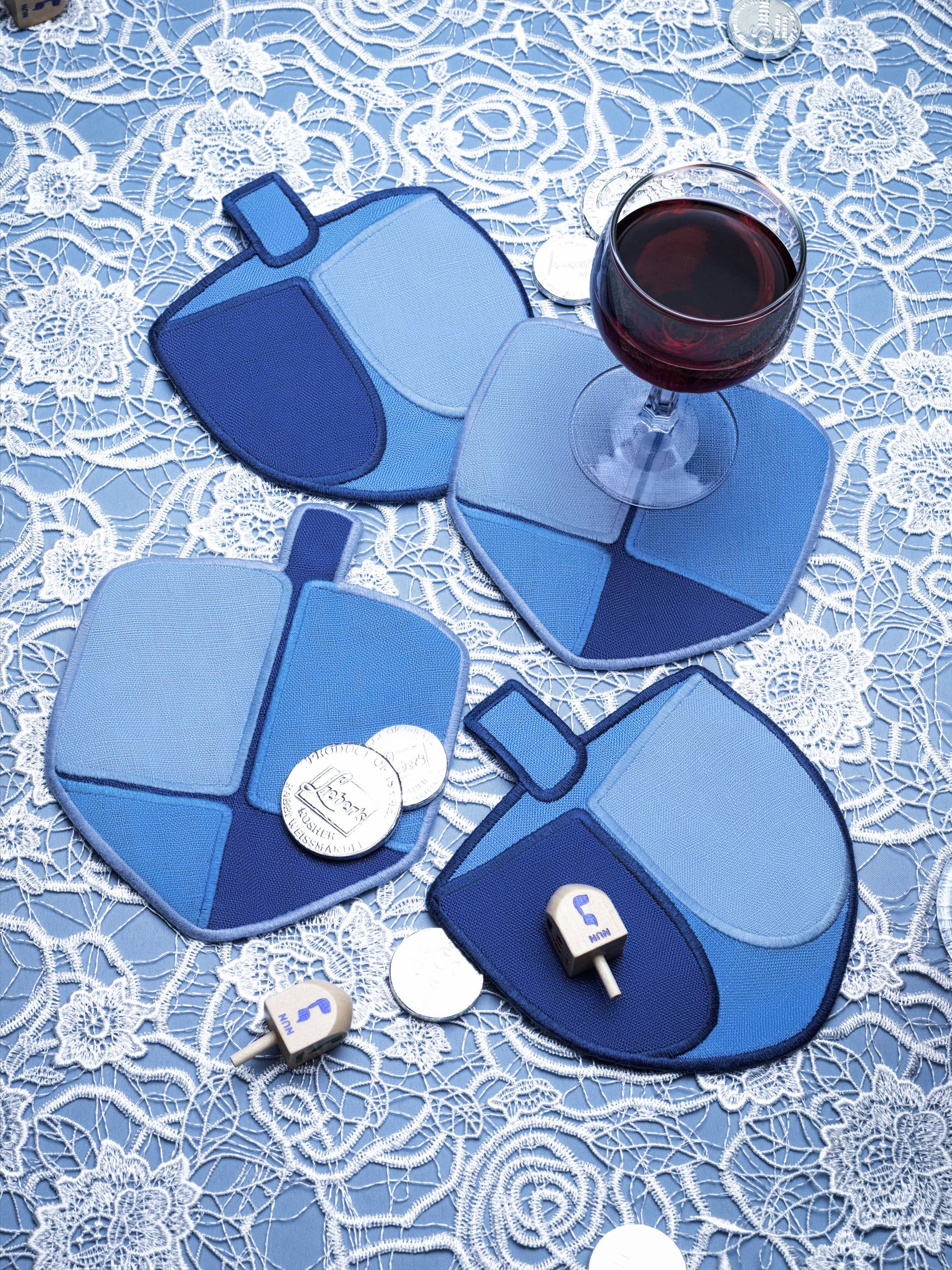 Dreidel Cocktail Napkins | Set of 4