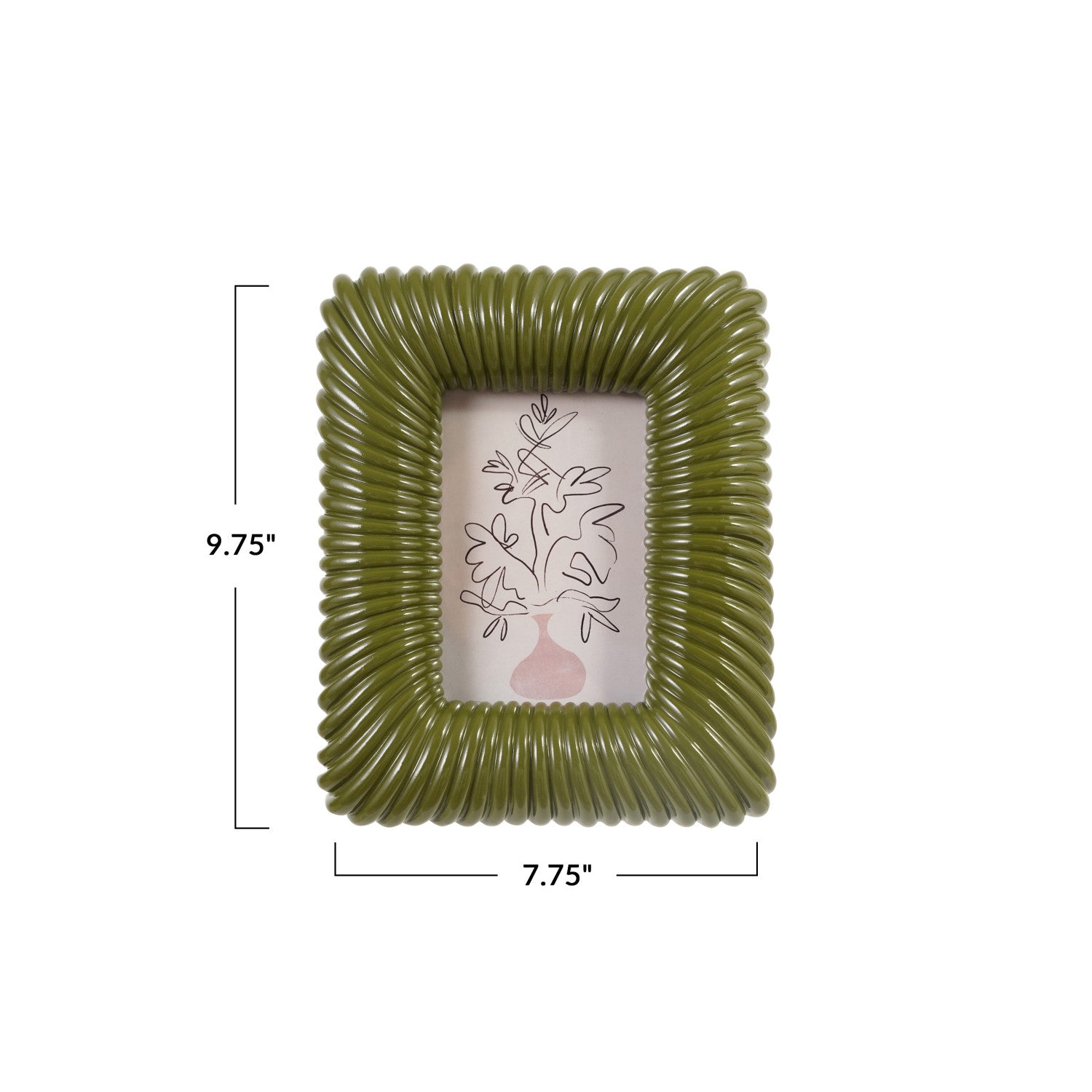 Ribbed Resin Photo Frame
