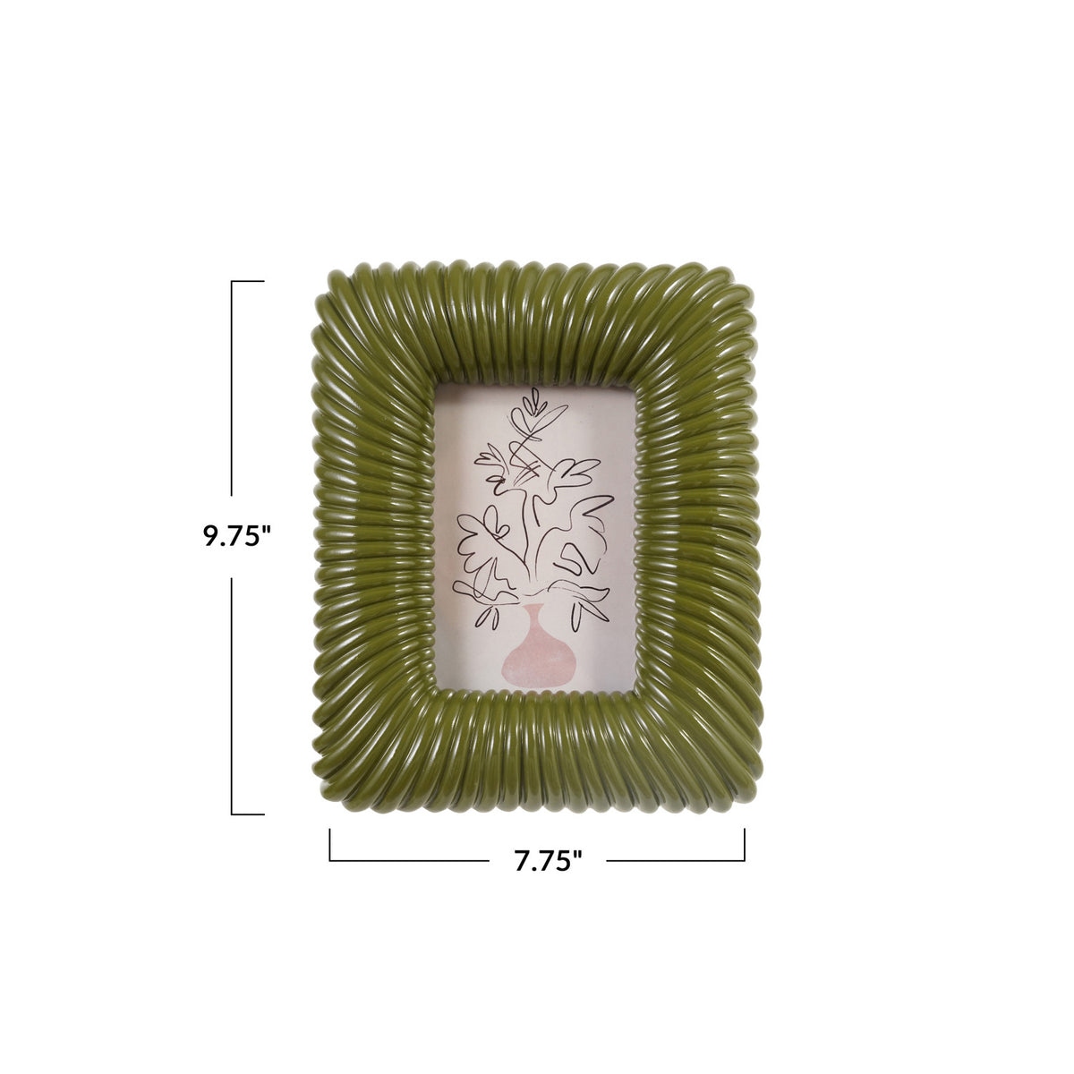 Ribbed Resin Photo Frame