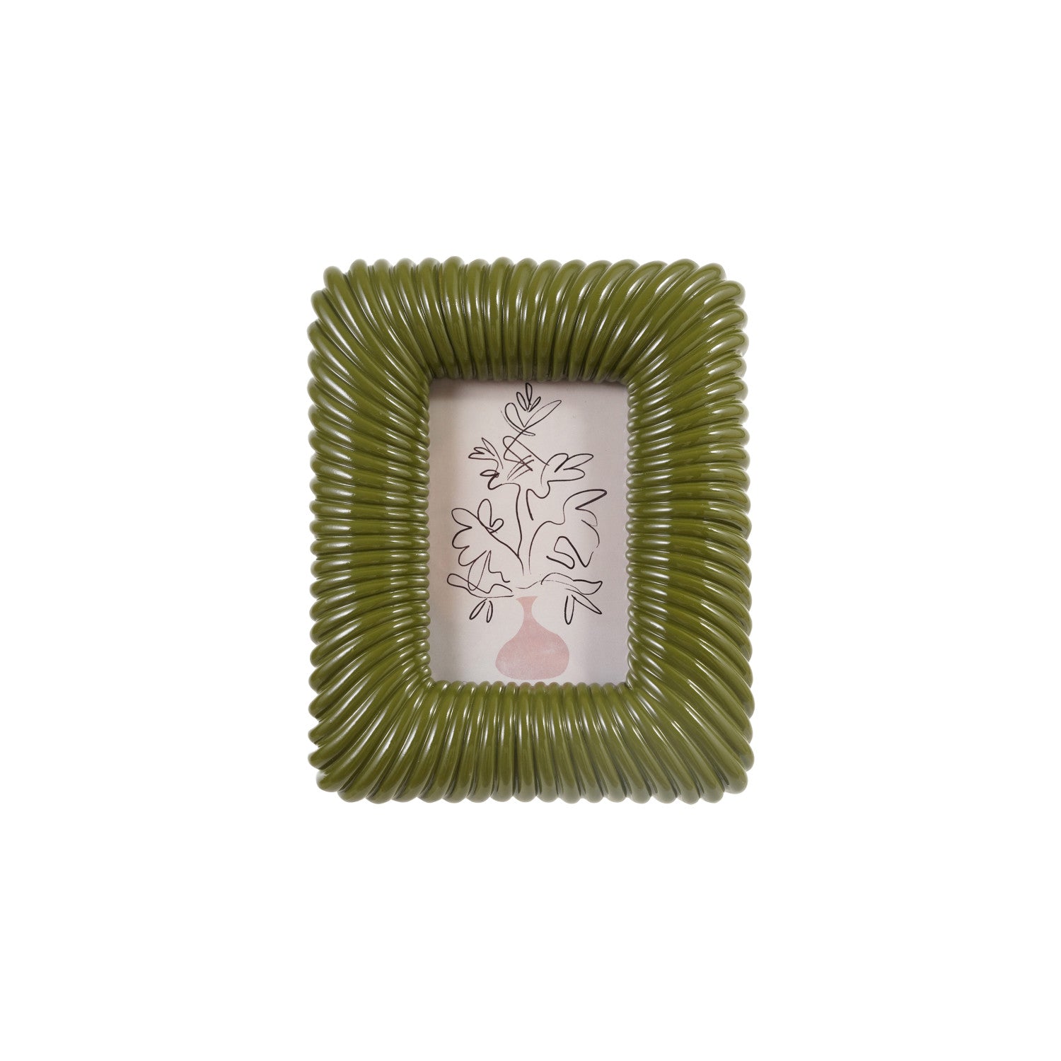 Ribbed Resin Photo Frame