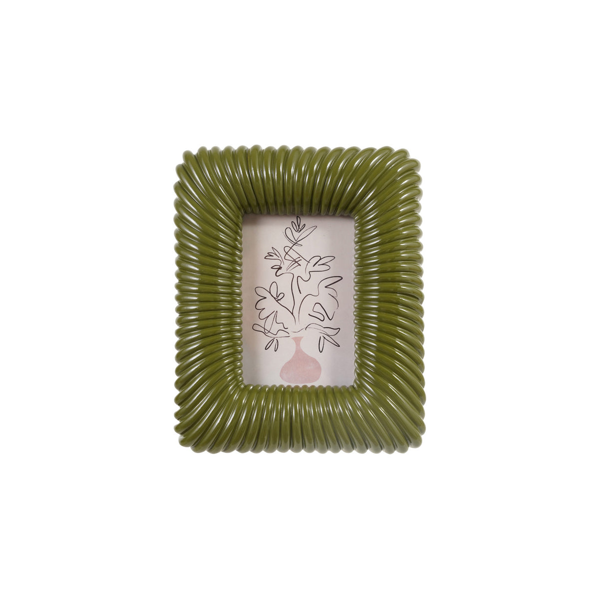 Ribbed Resin Photo Frame